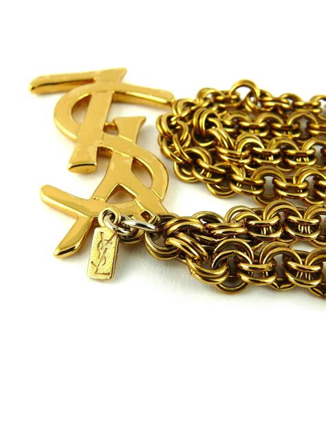 ysl chunky chain necklace|ysl padlock necklace.